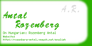 antal rozenberg business card